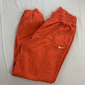 Nike Sweatpants Mens Small Red Joggers Fleece Athletic Pants Logo